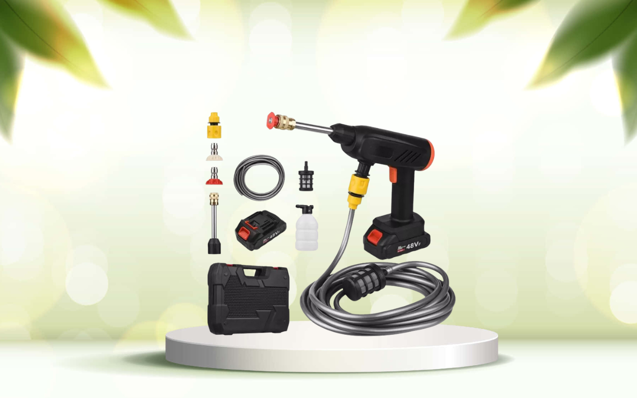 Prova la pistola idropulitrice a batteria: pulizia potente ovunque senza rubinetto